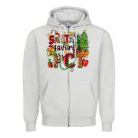 Dove Grey santa's favorite pct Zipper Hoodie - Zillion Design Studio