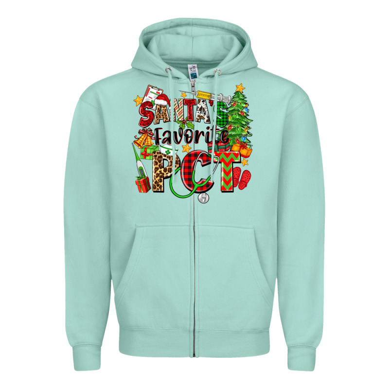 Santa's Favorite Pct Zipper Hoodie by Zillion Design Studio | Teevron