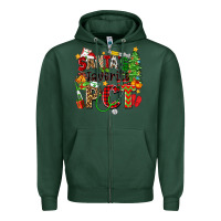 Sports Green santa's favorite pct Zipper Hoodie - Zillion Design Studio
