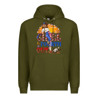 Army Green Chill the fourth out 4th of july Premium Hoodie - NancyCooperArtShop