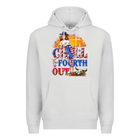 Dove Grey Chill the fourth out 4th of july Premium Hoodie - NancyCooperArtShop