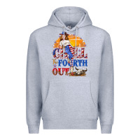 Heather Grey Chill the fourth out 4th of july Premium Hoodie - NancyCooperArtShop