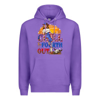 Purple Chill the fourth out 4th of july Premium Hoodie - NancyCooperArtShop