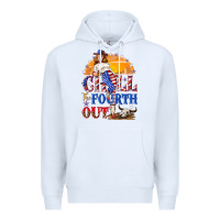 White Chill the fourth out 4th of july Premium Hoodie - NancyCooperArtShop