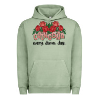 Pigment Oil Green chingona every damn day Urban Hoodie - MaliasSmallBusiness