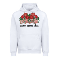 White chingona every damn day Urban Hoodie - MaliasSmallBusiness