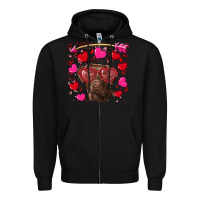Black Valentine's day  labrador retriever Zipper Hoodie - RanaPortraitStore