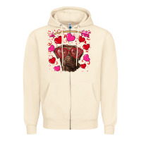 Sandshell Valentine's day  labrador retriever Zipper Hoodie - RanaPortraitStore