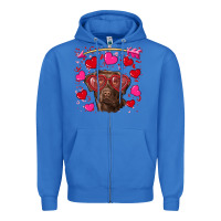 True Royal Valentine's day  labrador retriever Zipper Hoodie - RanaPortraitStore