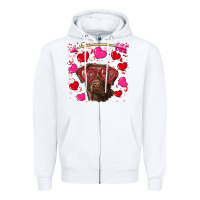 White Valentine's day  labrador retriever Zipper Hoodie - RanaPortraitStore