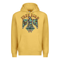 Antique Gold free bird feathers thunderbird Premium Hoodie - BarkalooDesign