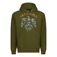 Army Green free bird feathers thunderbird Premium Hoodie - BarkalooDesign