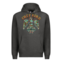 Charcoal Heather free bird feathers thunderbird Premium Hoodie - BarkalooDesign