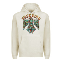 Oatmeal Heather free bird feathers thunderbird Premium Hoodie - BarkalooDesign