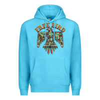 Ocean Blue free bird feathers thunderbird Premium Hoodie - BarkalooDesign