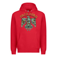 Red free bird feathers thunderbird Premium Hoodie - BarkalooDesign