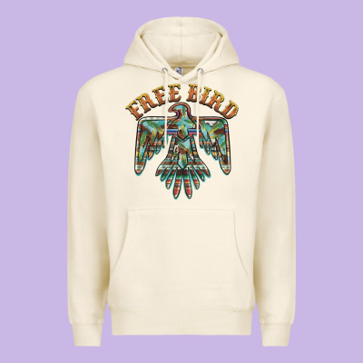 Free Bird Feathers Thunderbird Premium Hoodie Designed By Barkaloodesign