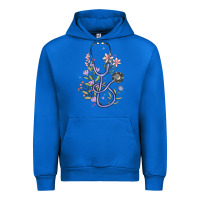 Cobalt floral stethoscope Urban Hoodie - MaliasSmallBusiness