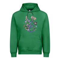 Emerald floral stethoscope Urban Hoodie - MaliasSmallBusiness
