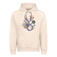 Sandshell floral stethoscope Urban Hoodie - MaliasSmallBusiness