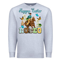 Heather Grey Happy Easter rodeo Premium Sweatshirt - OliviaCreatesArt