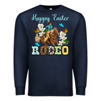 Navy Happy Easter rodeo Premium Sweatshirt - OliviaCreatesArt