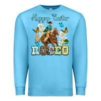 Ocean Blue Happy Easter rodeo Premium Sweatshirt - OliviaCreatesArt