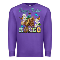 Purple Happy Easter rodeo Premium Sweatshirt - OliviaCreatesArt