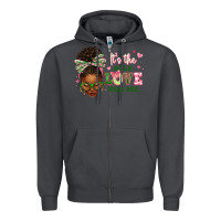 Sorority Colors Its The Self Love For Me Afro Woman2 Zipper Hoodie | Teevron