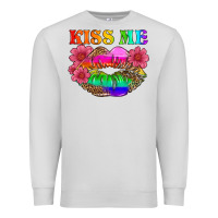 Dove Grey lgbtq kiss me Premium Sweatshirt - HRA Design Shop