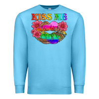 Ocean Blue lgbtq kiss me Premium Sweatshirt - HRA Design Shop