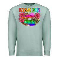 Seafoam lgbtq kiss me Premium Sweatshirt - HRA Design Shop