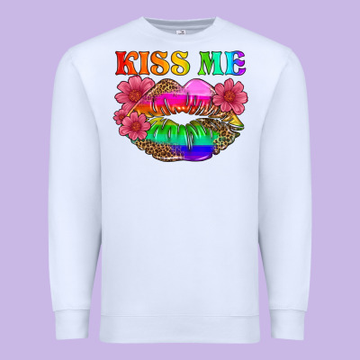 Lgbtq Kiss Me Premium Sweatshirt Designed By Hra Design Shop