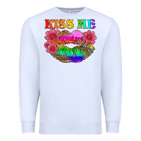 White lgbtq kiss me Premium Sweatshirt - HRA Design Shop