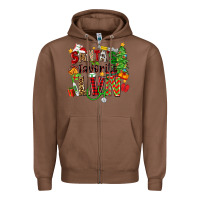 Chestnut santa's favorite lvn Zipper Hoodie - Zillion Design Studio