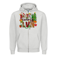Dove Grey santa's favorite lvn Zipper Hoodie - Zillion Design Studio