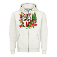 Oatmeal Heather santa's favorite lvn Zipper Hoodie - Zillion Design Studio