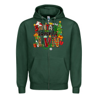 Sports Green santa's favorite lvn Zipper Hoodie - Zillion Design Studio