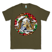 Army Green Christmas Joy To The World Classic Tee - RanaPortraitStore