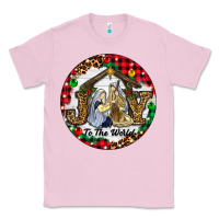 Bubblegum Pink Christmas Joy To The World Classic Tee - RanaPortraitStore