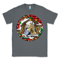 Charcoal Heather Christmas Joy To The World Classic Tee - RanaPortraitStore