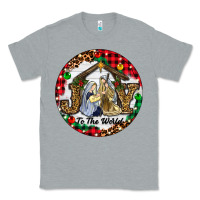 Heather Grey Christmas Joy To The World Classic Tee - RanaPortraitStore