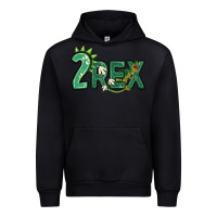 Black two rex Urban Hoodie - MaliasSmallBusiness