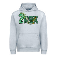 Heather Grey two rex Urban Hoodie - MaliasSmallBusiness
