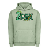 Pigment Oil Green two rex Urban Hoodie - MaliasSmallBusiness