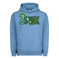 Pigment Pebble Blue two rex Urban Hoodie - MaliasSmallBusiness