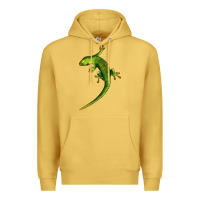 Antique Gold Green Lizard Illustrations Premium Hoodie - LillyAllenDesigns