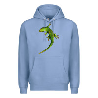 Colony Blue Green Lizard Illustrations Premium Hoodie - LillyAllenDesigns