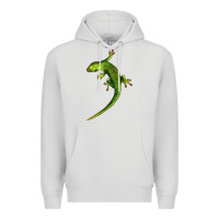 Dove Grey Green Lizard Illustrations Premium Hoodie - LillyAllenDesigns