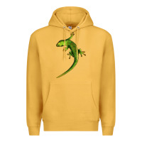 Mustard Green Lizard Illustrations Premium Hoodie - LillyAllenDesigns